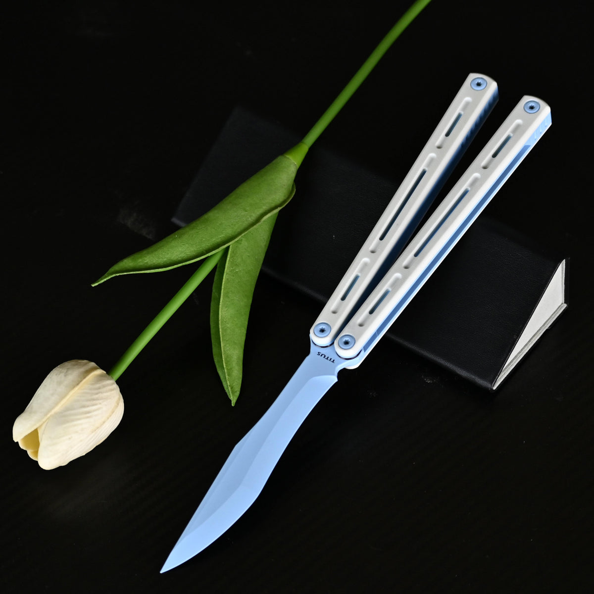 Titus Egrets Original Balisong Live Blade G10+7075 Aluminum Handle