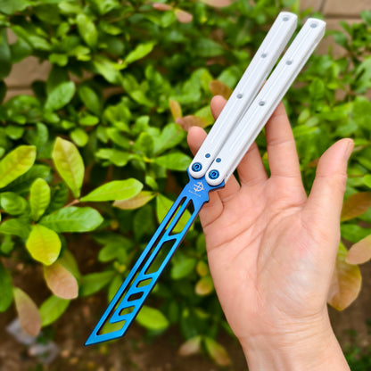 Baliplus Kraken V3 Balisong Clone Ceramic Coating Handle Sapphire Blade