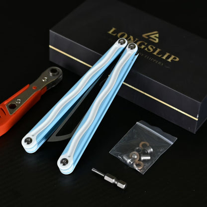 Longslip Hot dog Balisong 7075 Aluminum+G10 Scales Handle
