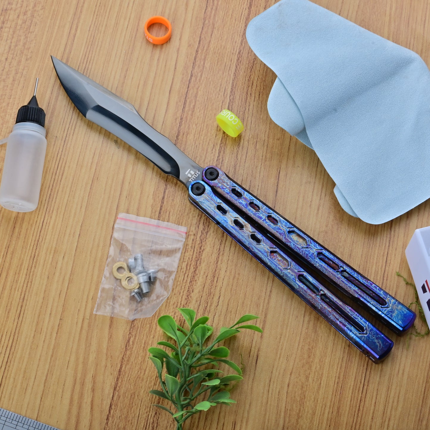 Titus Echo Original Balisong Titanium Handle