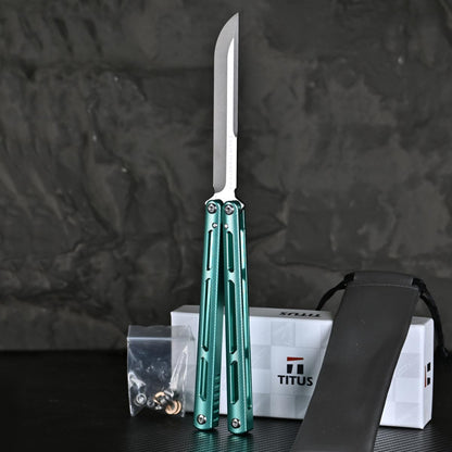 Titus Tsunami V4 Clone Balisong Trainer 7075 Aluminum Handle Bushing System