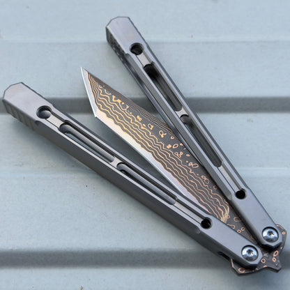 Theone Reaper Balisong Clone Titanium Handle