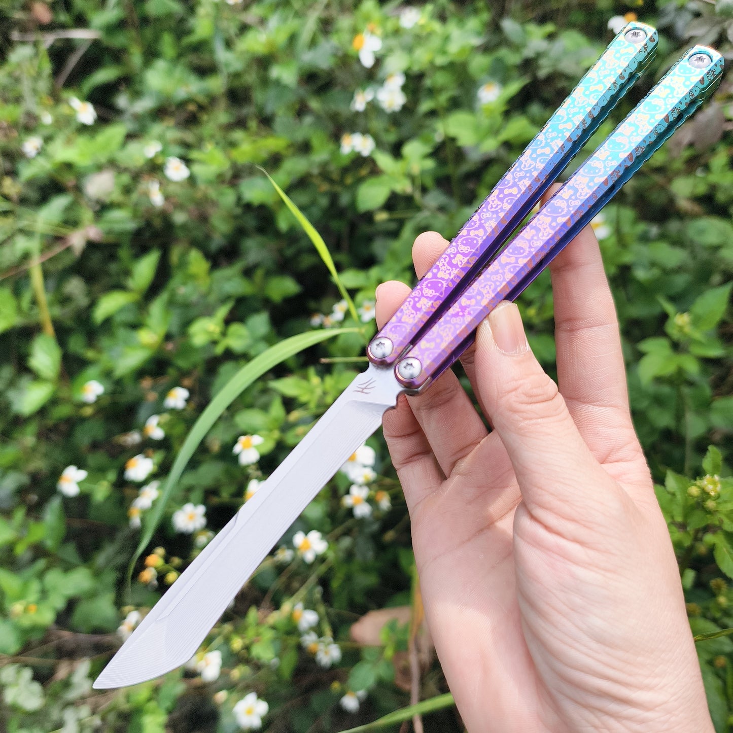 Baliplus Gaboon Balisong Clone Titanium Handle
