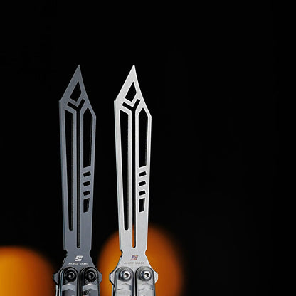 ARMED SHARK Stainless Replicant Balisong Clone Acrylic scales