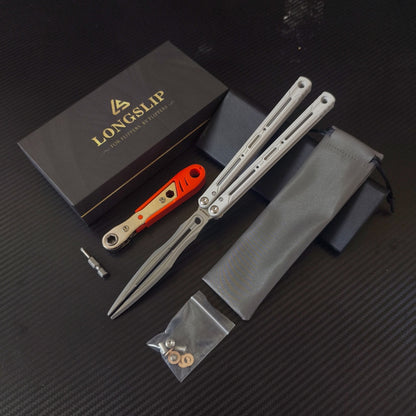 Longslip Aries OG Balisong 7075 Aluminum Handle Tuning Fork Blade