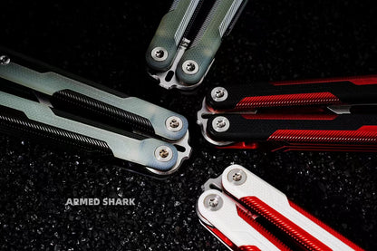 ARMED SHARK Ajax Balisong Trainer 7075 Aluminum +G10 Handle