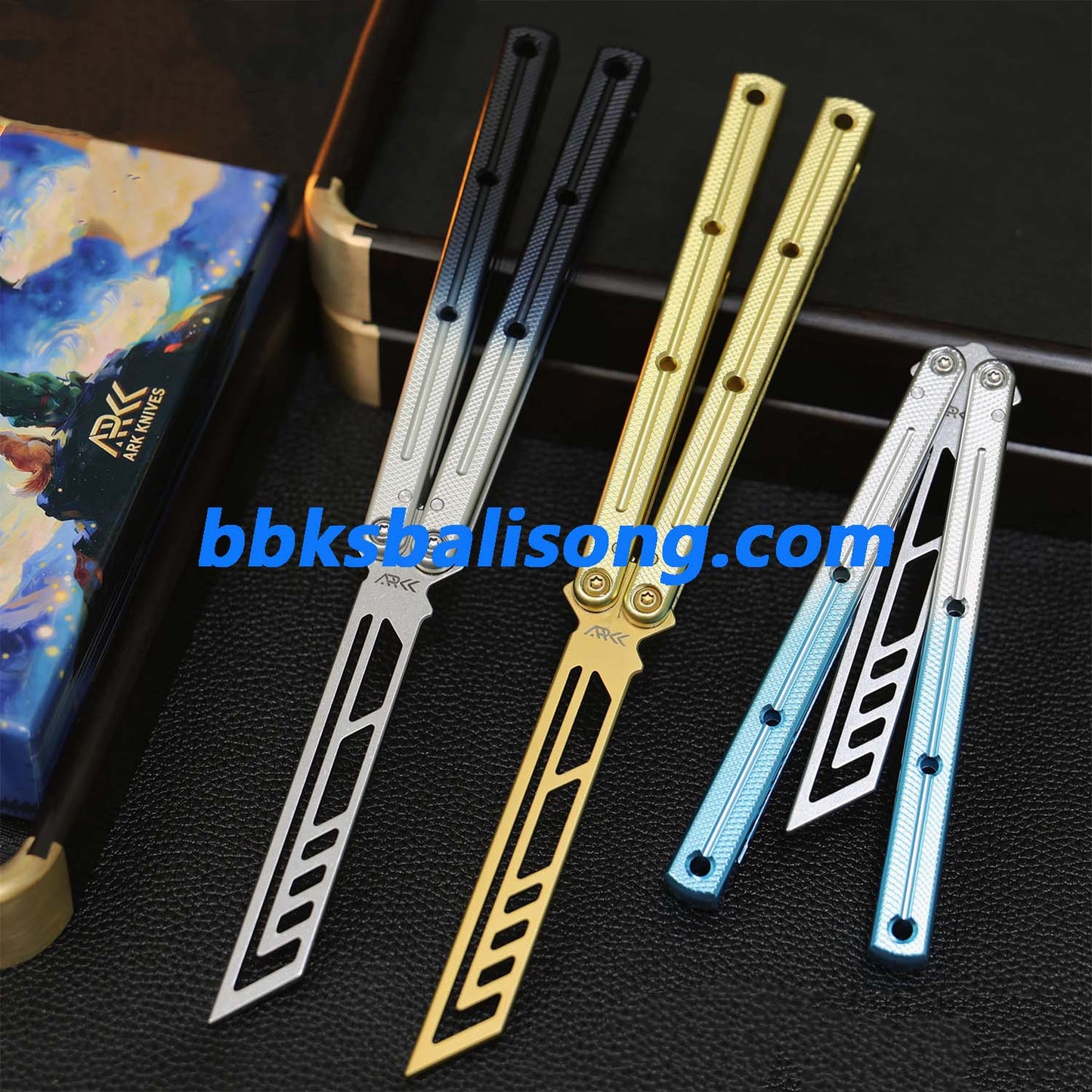 ARK Knives Kraken V2.5 Balisong Clone 7075 Aluminum Speed Channel Handle