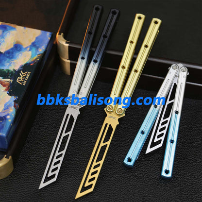 ARK Knives Kraken V2.5 Balisong Clone 7075 Aluminum Speed Channel Handle