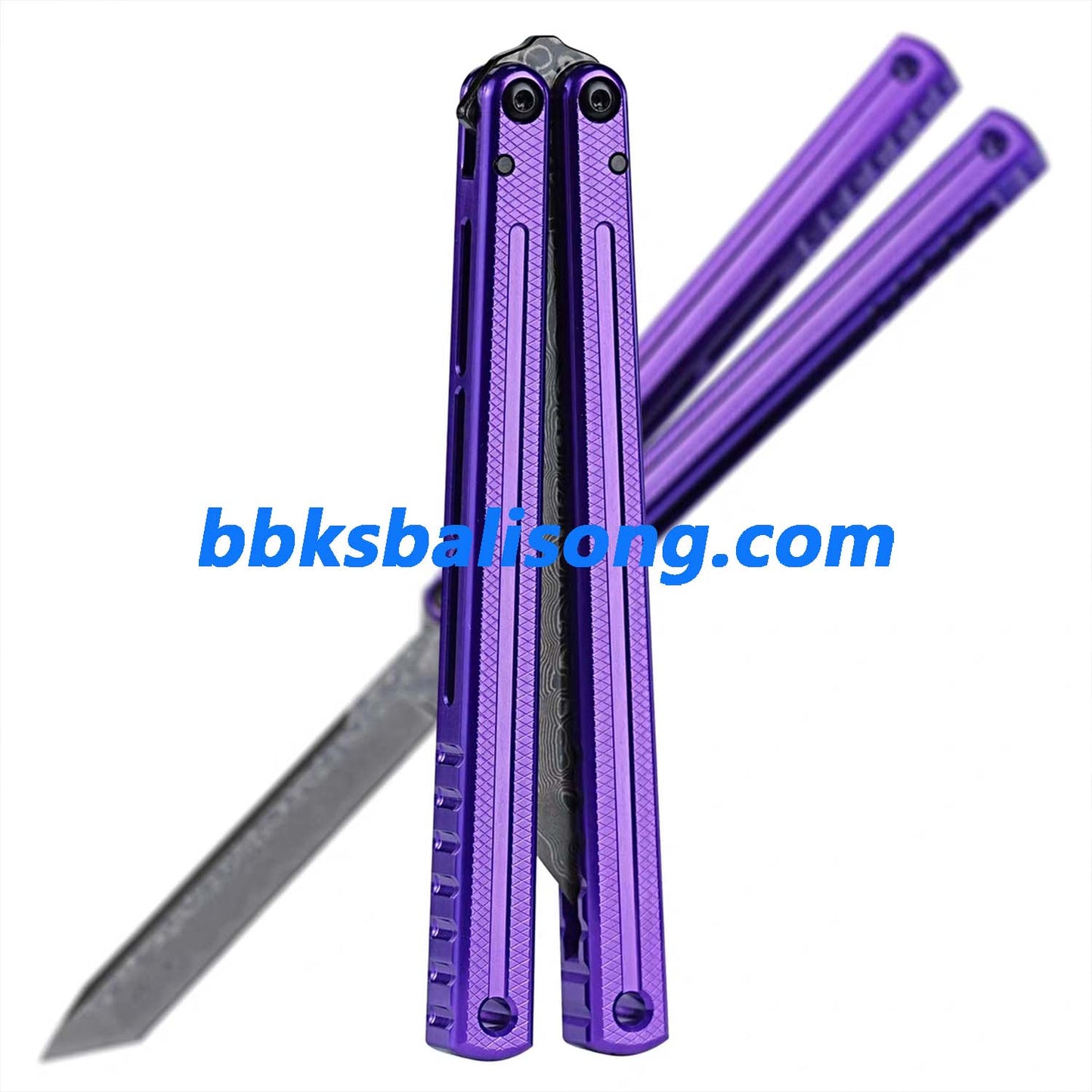 ARMED SHARK Damascus Glide Kraken V3 Balisong Clone