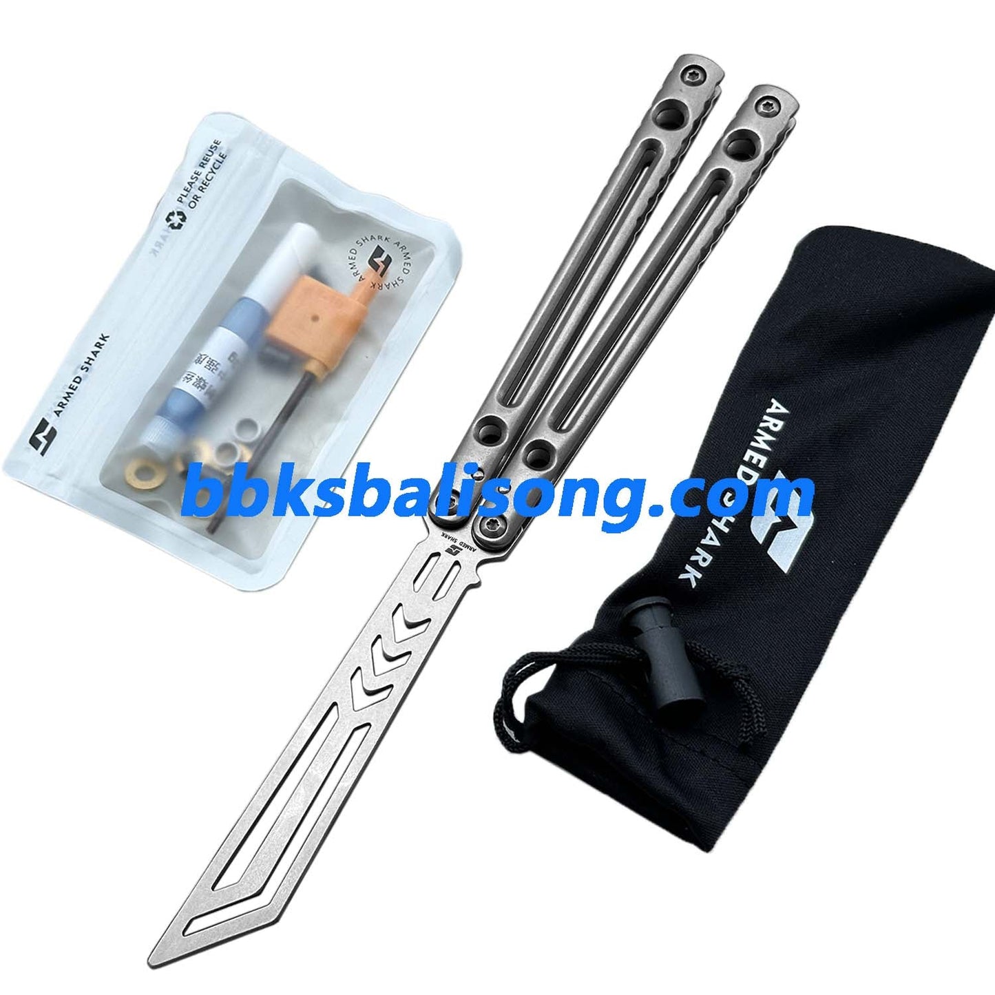 ARMED SHARK Danger Wanderer Balisong Trainer Bushings System Stainless steel Handle