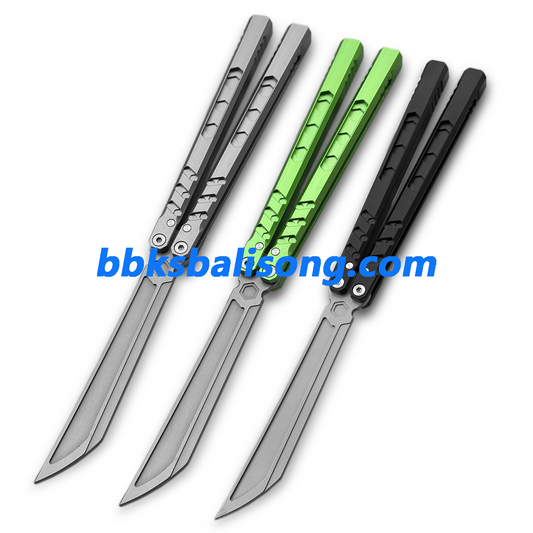 ARMED SHARK E-Volve Hex Balisong Clone 7075 Aluminum Handle