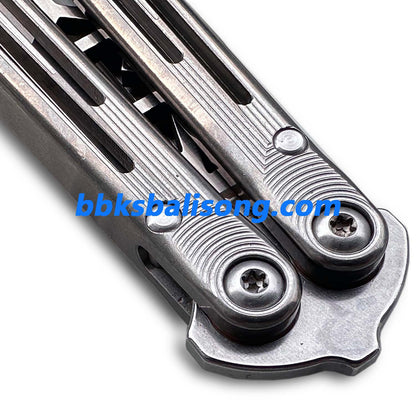 ARMED SHARK Gold Dust Replicant Balisong Clone Titanium Handle