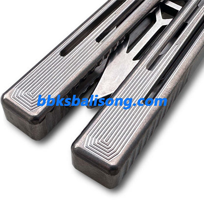 ARMED SHARK Gold Dust Replicant Balisong Clone Titanium Handle