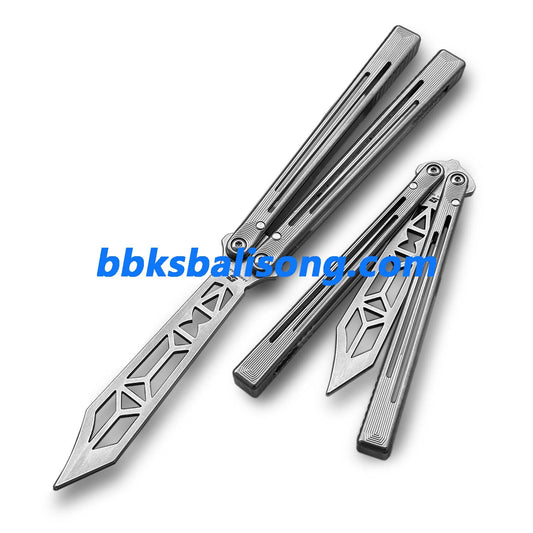 ARMED SHARK Gold Dust Replicant Balisong Clone Titanium Handle