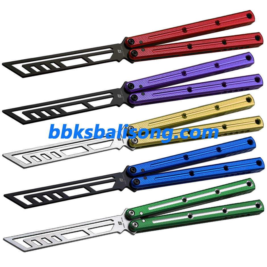 ARMED SHARK Krake Raken (Kraken) V3 Balisong Clone 7075 Aluminum Handle