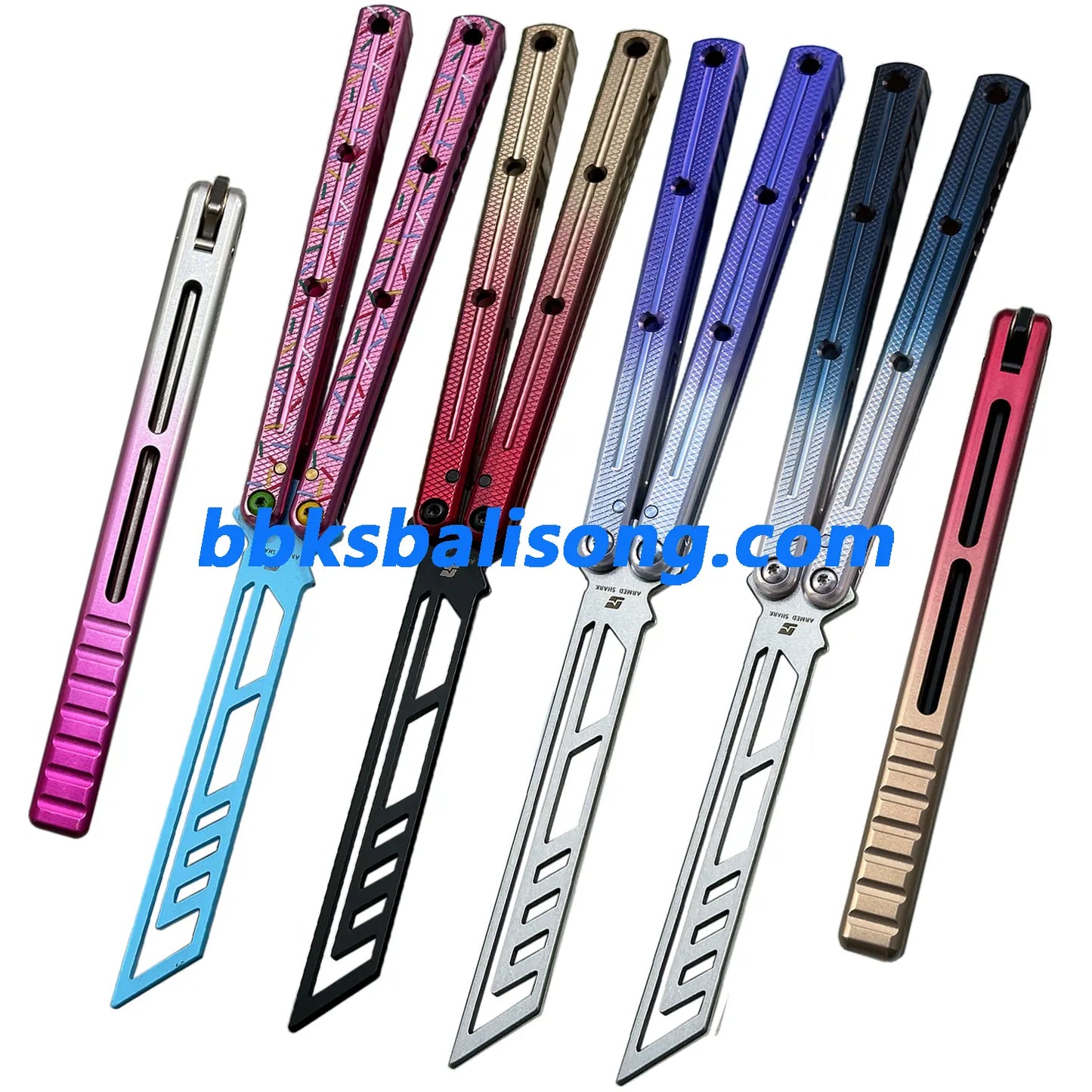 ARMED SHARK Kraken V3 Balisong Clone (Double-Slot Speed Channel Version) 7075 Aluminum BBKSbalisong