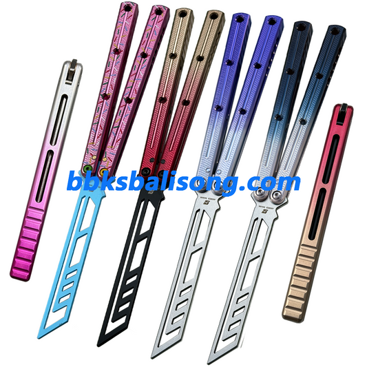 ARMED SHARK Kraken V3 Balisong Clone (Double-Slot Speed Channel Version) 7075 Aluminum