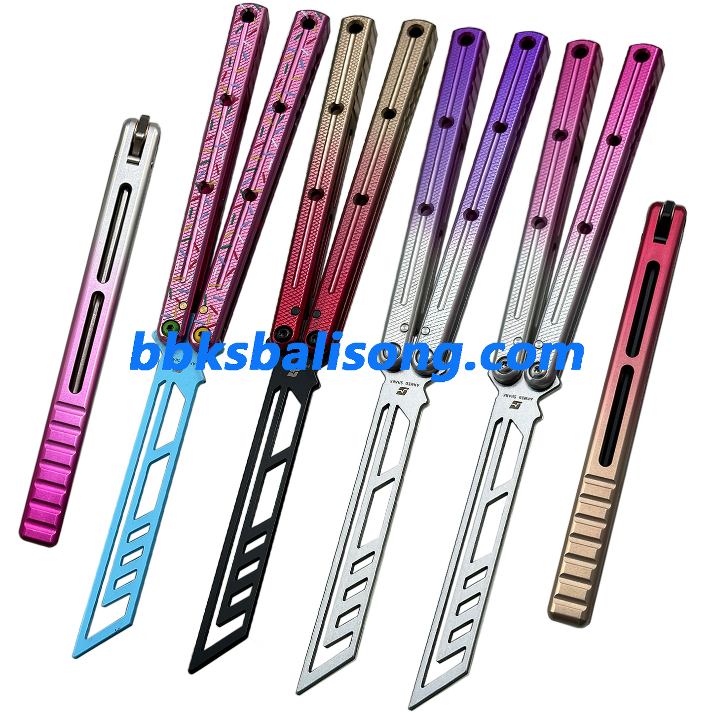 ARMED SHARK Kraken V3 Balisong Clone (Double-Slot Speed Channel Version) 7075 Aluminum