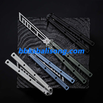 ARMED SHARK Kraken V3 Balisong Clone 7075 Aluminum(Sandblasted Handle)