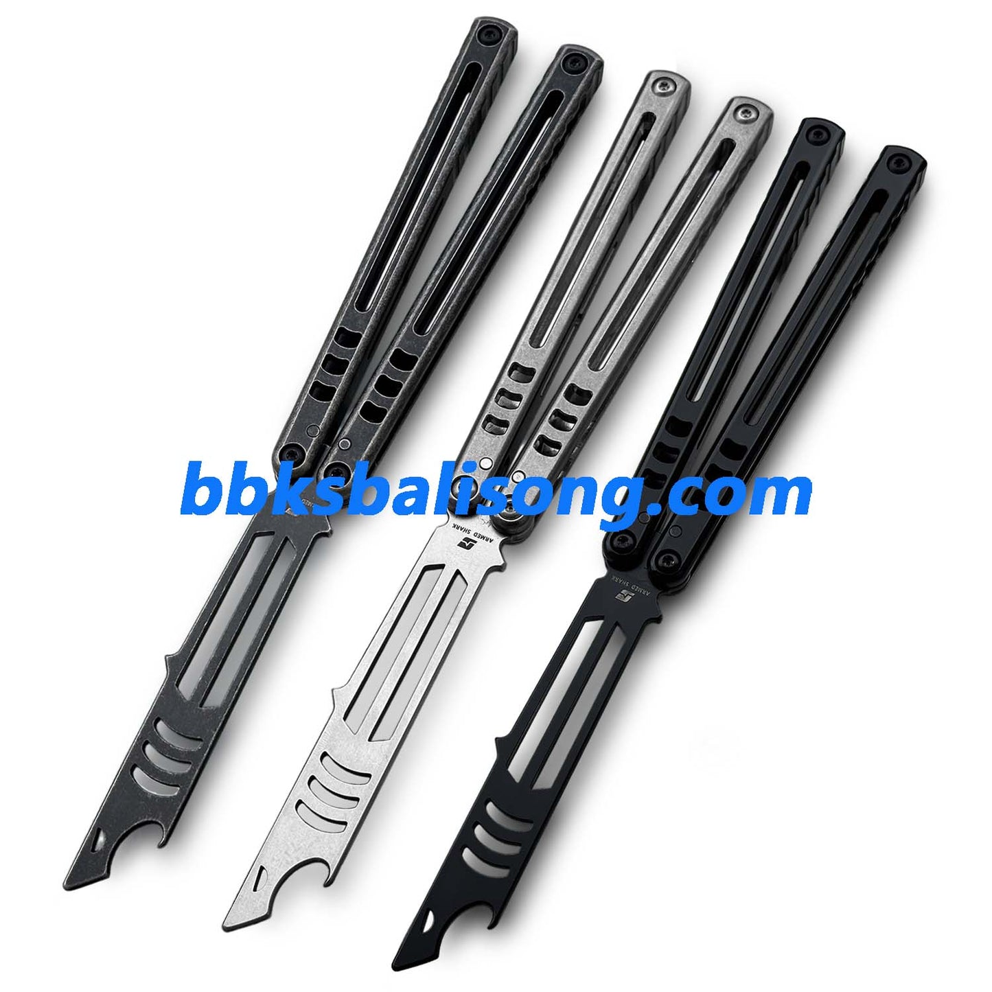 ARMED SHARK Madko Balisong Trainer Clone Titanium Handle