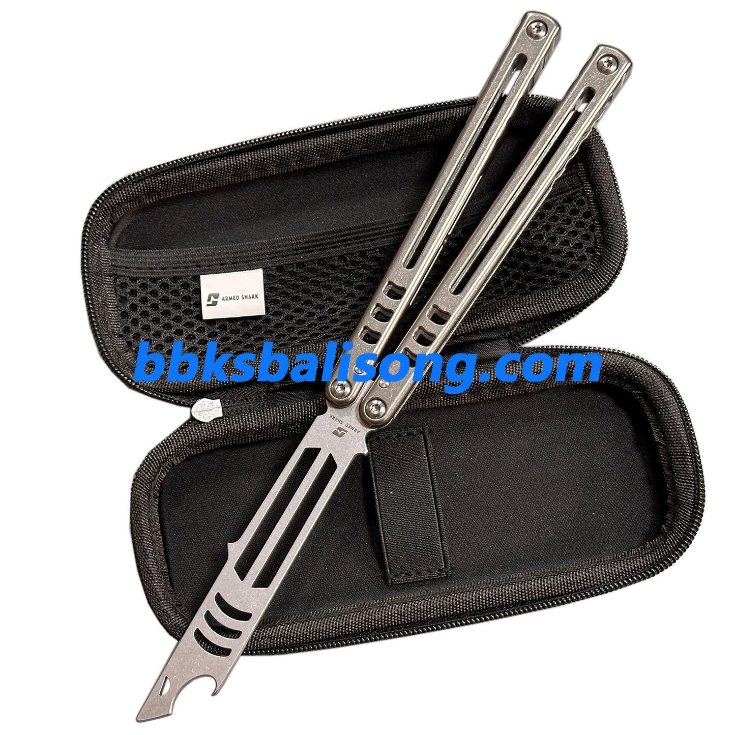 ARMED SHARK Madko Balisong Trainer Clone Titanium Handle