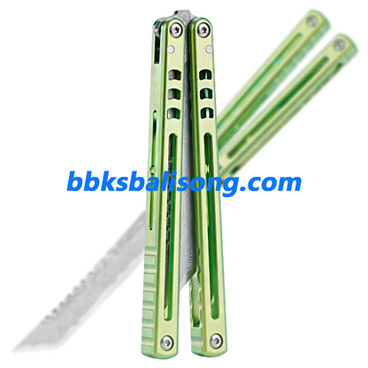 ARMED SHARK Madko Tanto Damascus Fasle Edge Blade