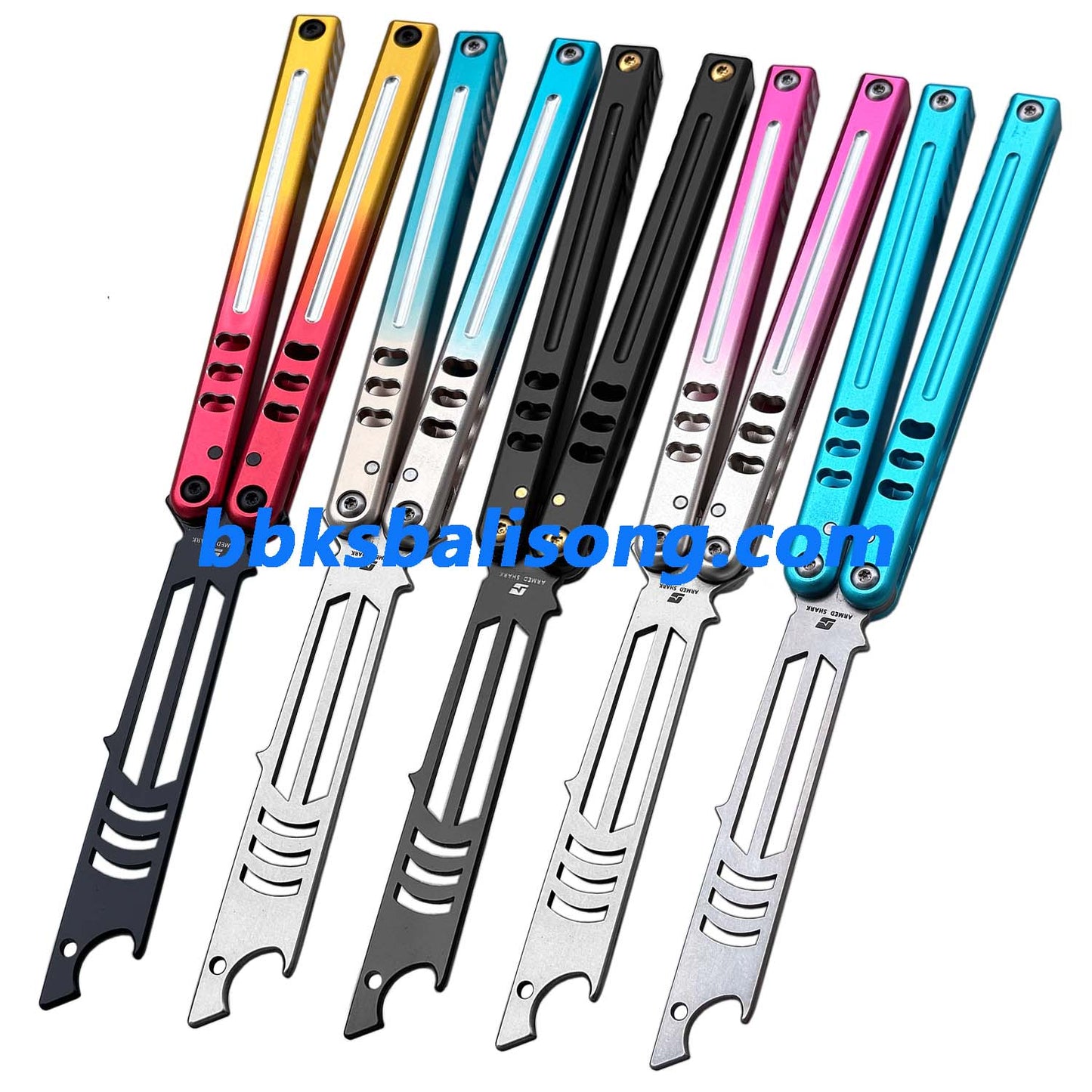 ARMED SHARK Mako V5 Balisong Clone Bottle Opener 6061 Aluminum