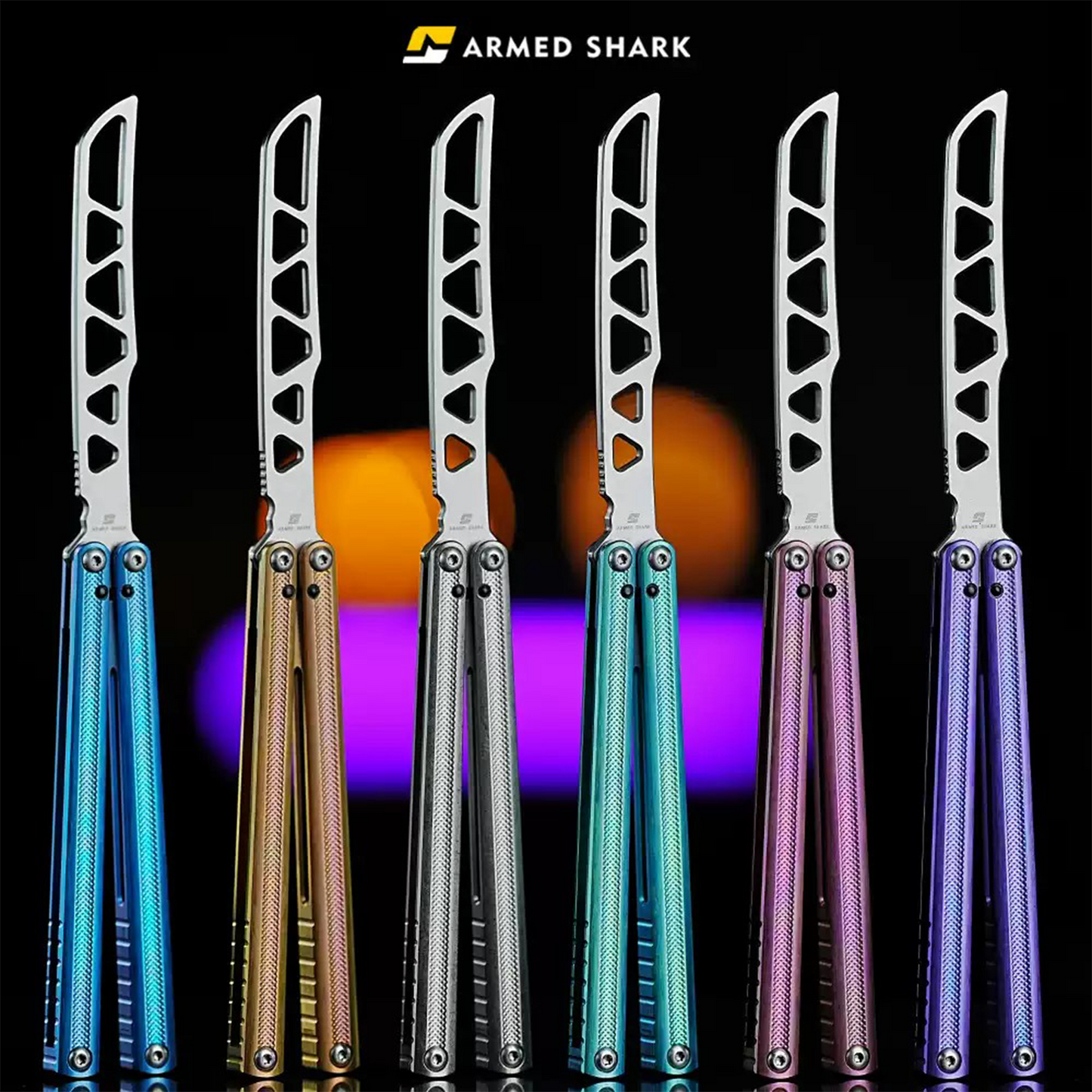 ARMED SHARK Sasori Balisong Trainer Clone Titanium Handle
