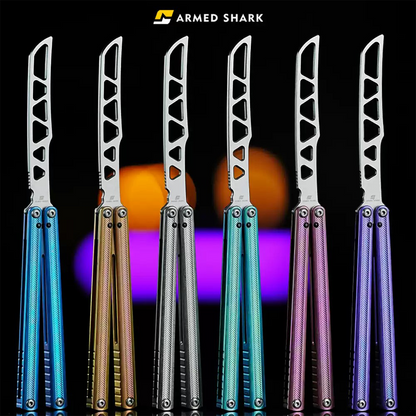 ARMED SHARK Sasori Balisong Trainer Clone Titanium Handle