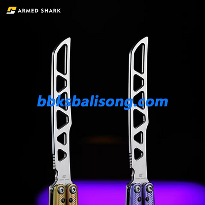 ARMED SHARK Sasori Balisong Trainer Clone Titanium Handle