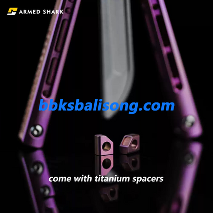 ARMED SHARK Sentinel V2 Balisong Clone Titanium Handle