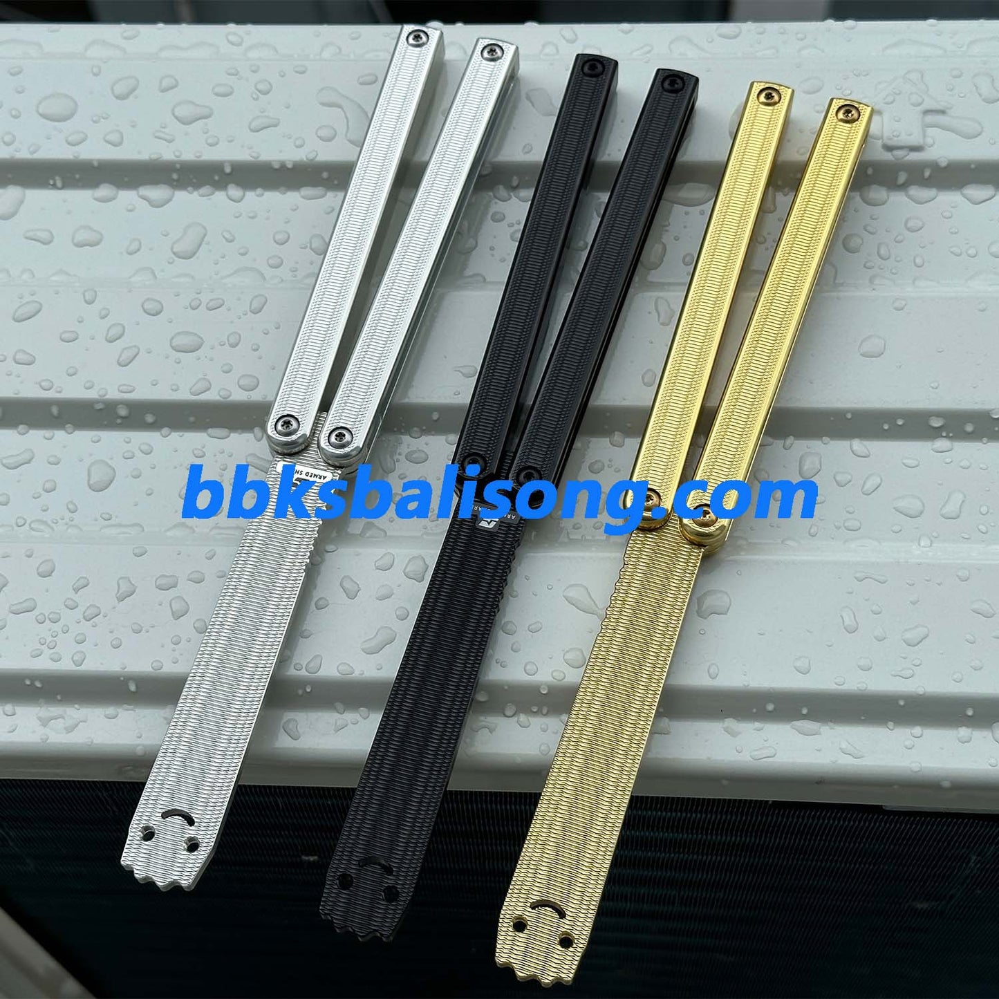 ARMED SHARK Squiddy-AL Balisong Clone 7075 Aluminum Handle