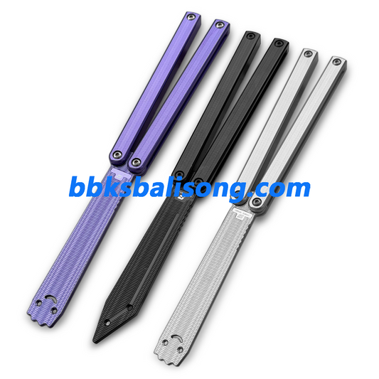 ARMED SHARK Squiddy-ALT Balisong Clone 7075 Aluminum Handle