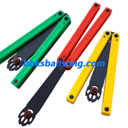 ARMED SHARK Squiddy-WH Balisong Trainer Clone CNC Acetal Material Bushings System