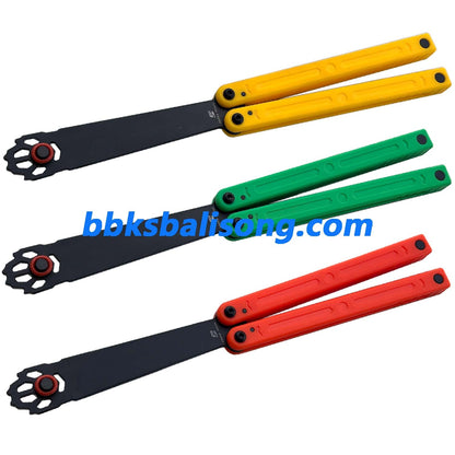 ARMED SHARK Squiddy-WH Balisong Trainer Clone CNC Acetal Material Bushings System