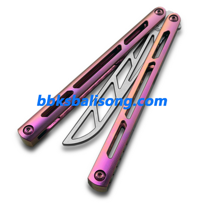 ARMED SHARK Tsunami Balisong Clone Titanium Chanwich Handle