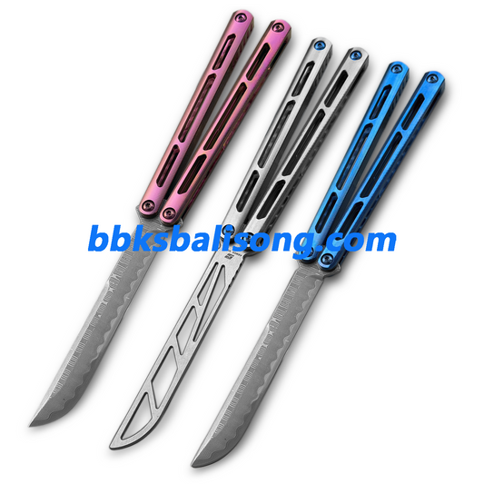 ARMED SHARK Tsunami Balisong Clone Titanium Chanwich Handle