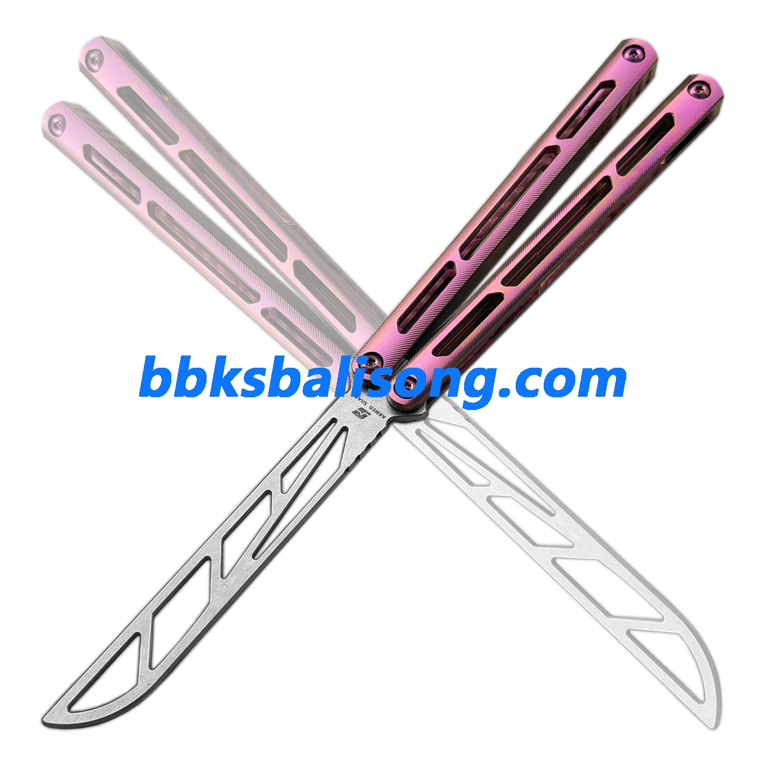 ARMED SHARK Tsunami Balisong Clone Titanium Chanwich Handle