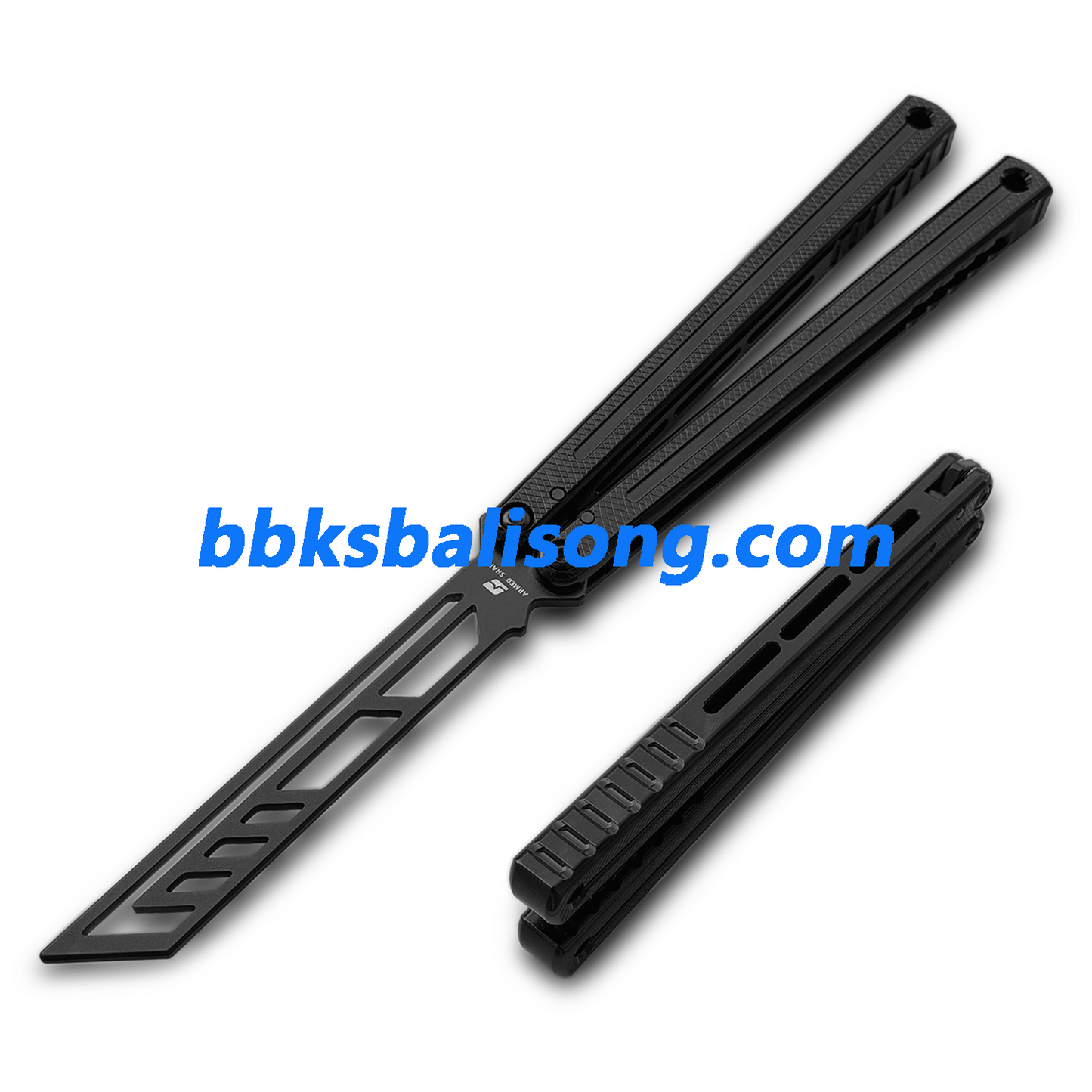 ARMED SHARK Damascus Glide Kraken V3 Balisong Clone