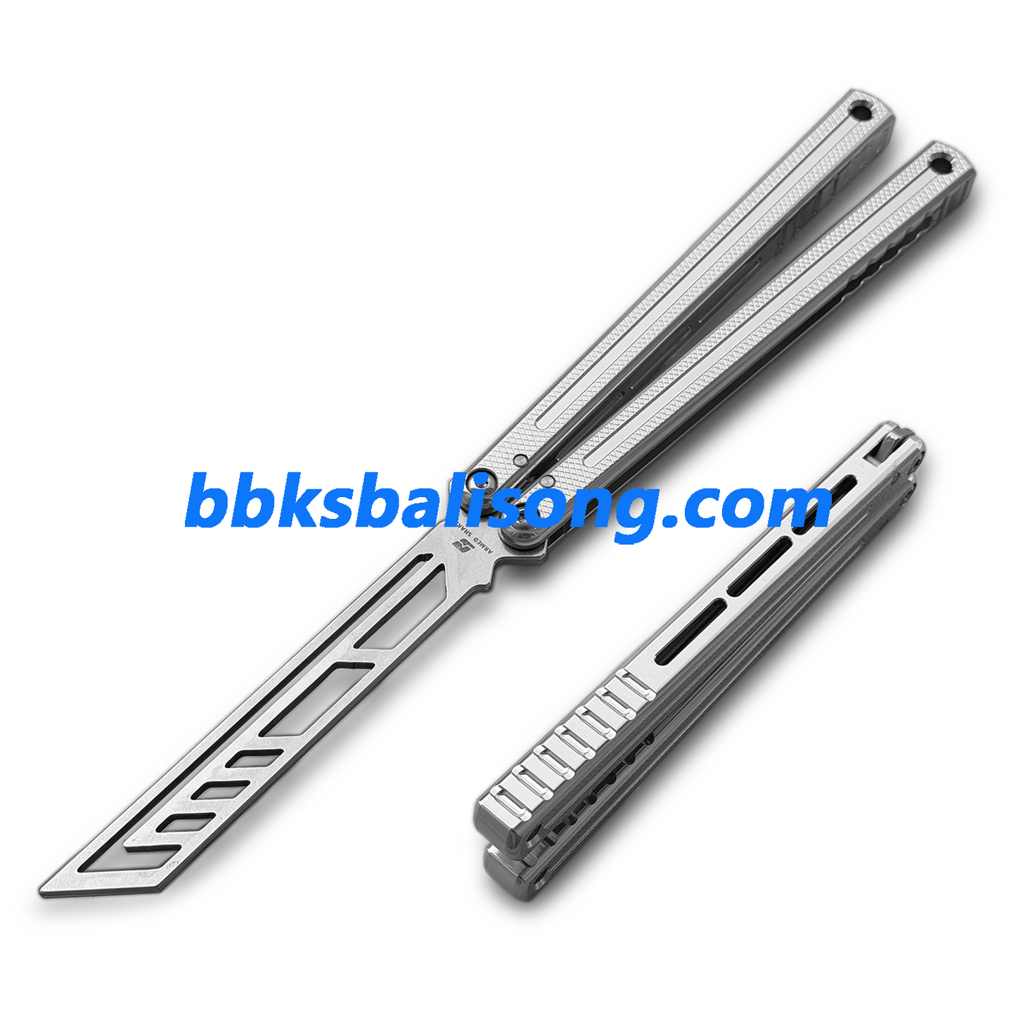 ARMED SHARK Damascus Glide Kraken V3 Balisong Clone