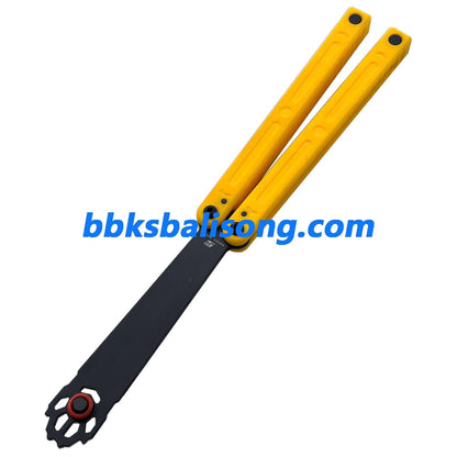 ARMED SHARK Squiddy-WH Balisong Trainer Clone CNC Acetal Material Bushings System