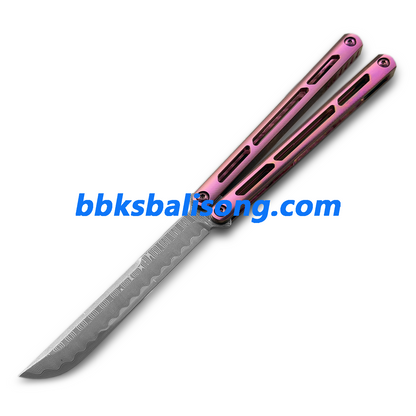 ARMED SHARK Tsunami Balisong Clone Titanium Chanwich Handle