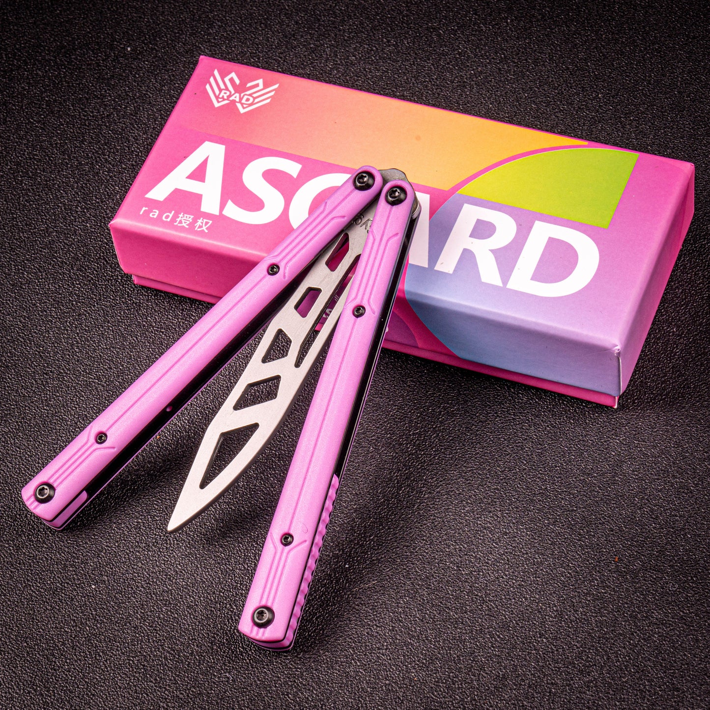 Asgard Steel Cygnus V2 Balisong Stainless Steel Handle Bushings System