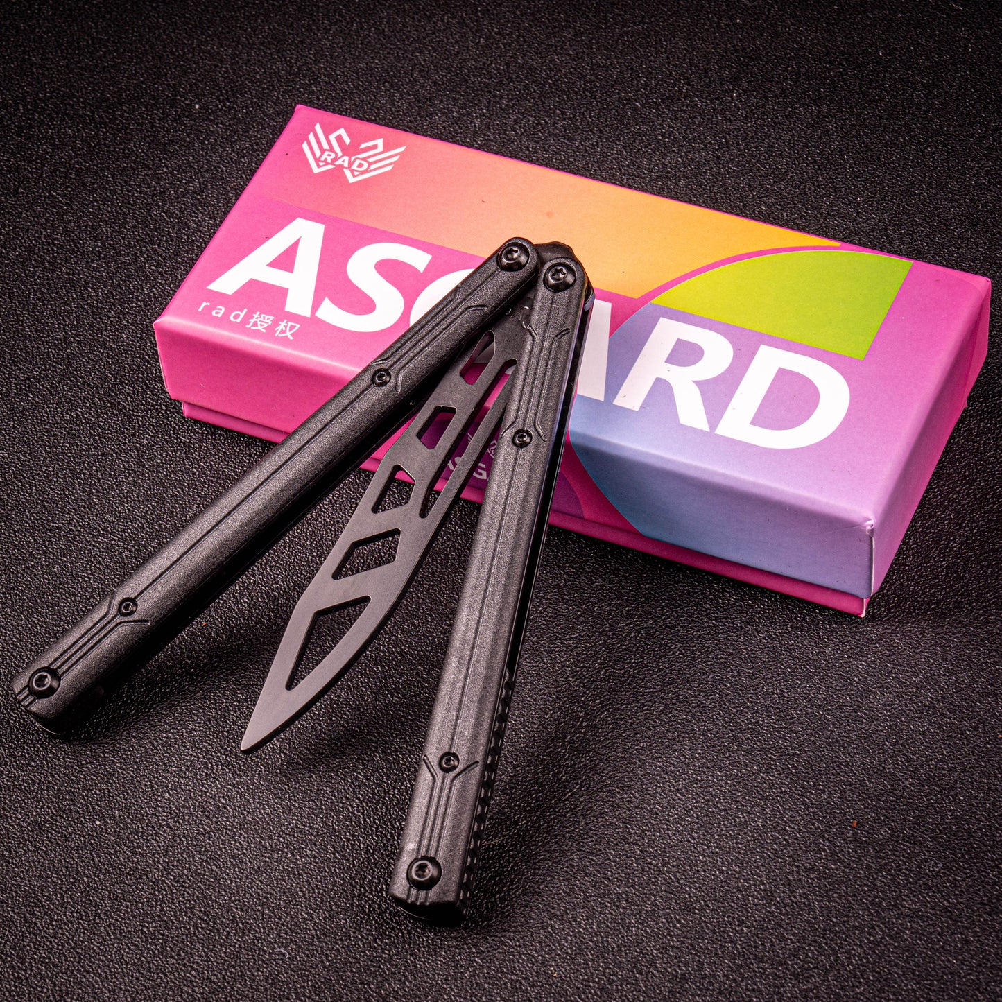 Asgard Steel Cygnus V2 Balisong Stainless Steel Handle Bushings System