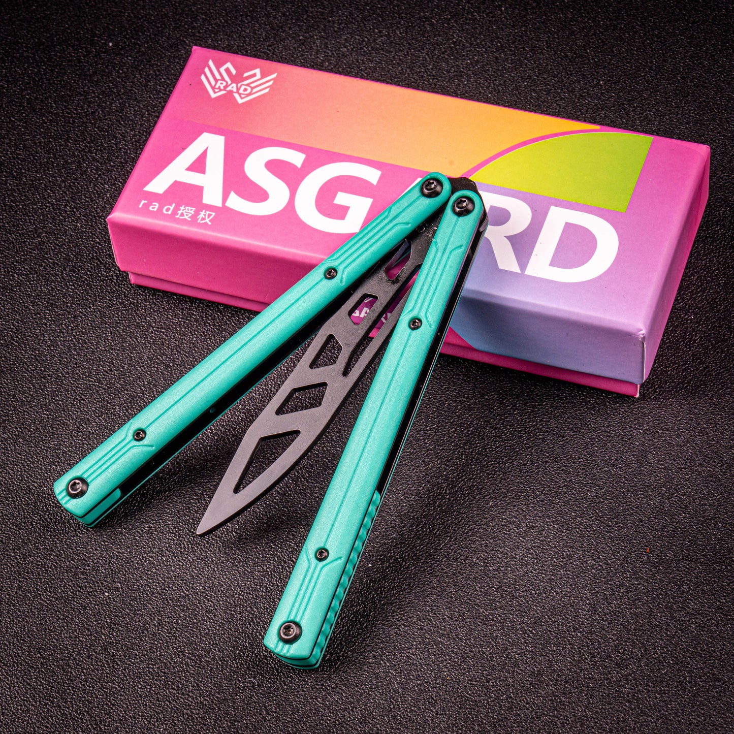 Asgard Steel Cygnus V2 Balisong Stainless Steel Handle Bushings System