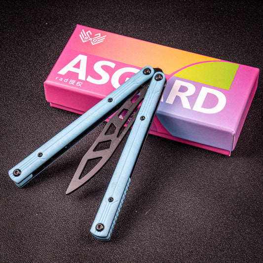 Asgard Steel Cygnus V2 Balisong Stainless Steel Handle Bushings System