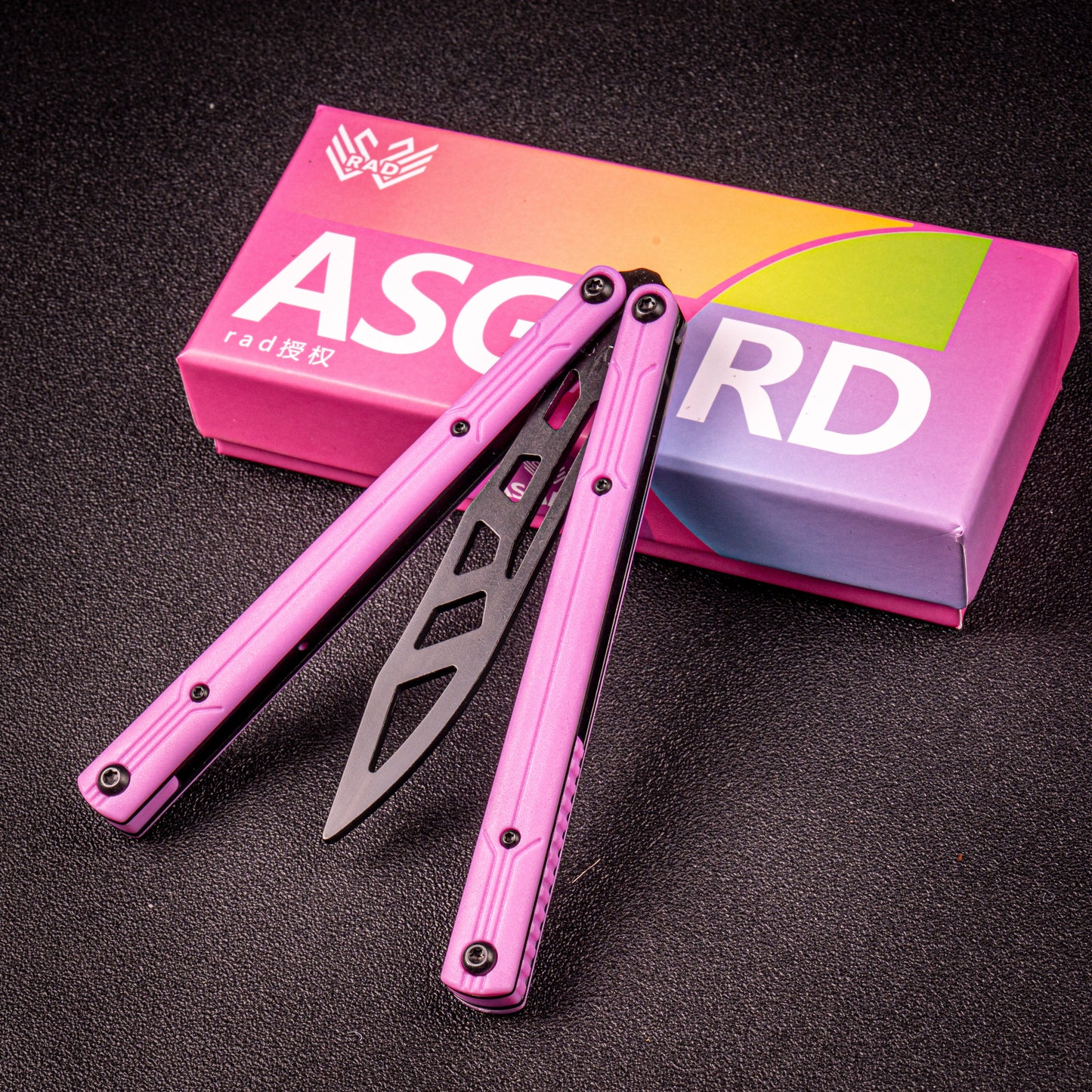 Asgard Steel Cygnus V2 Balisong Stainless Steel Handle Bushings System