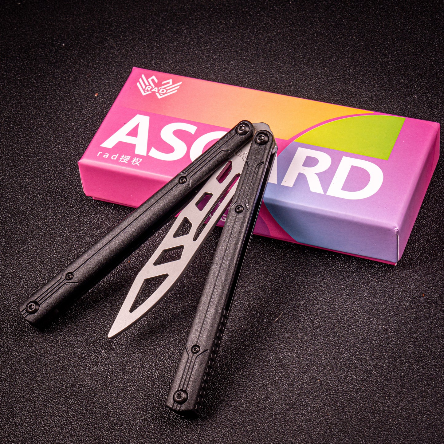 Asgard Steel Cygnus V2 Balisong Stainless Steel Handle Bushings System