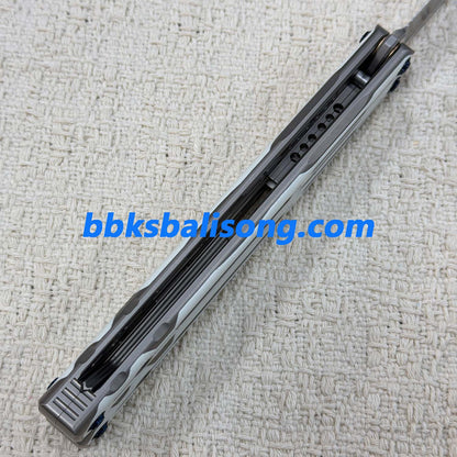 Asgard×Log Lyra Balisong Titanium Sandwich Handle