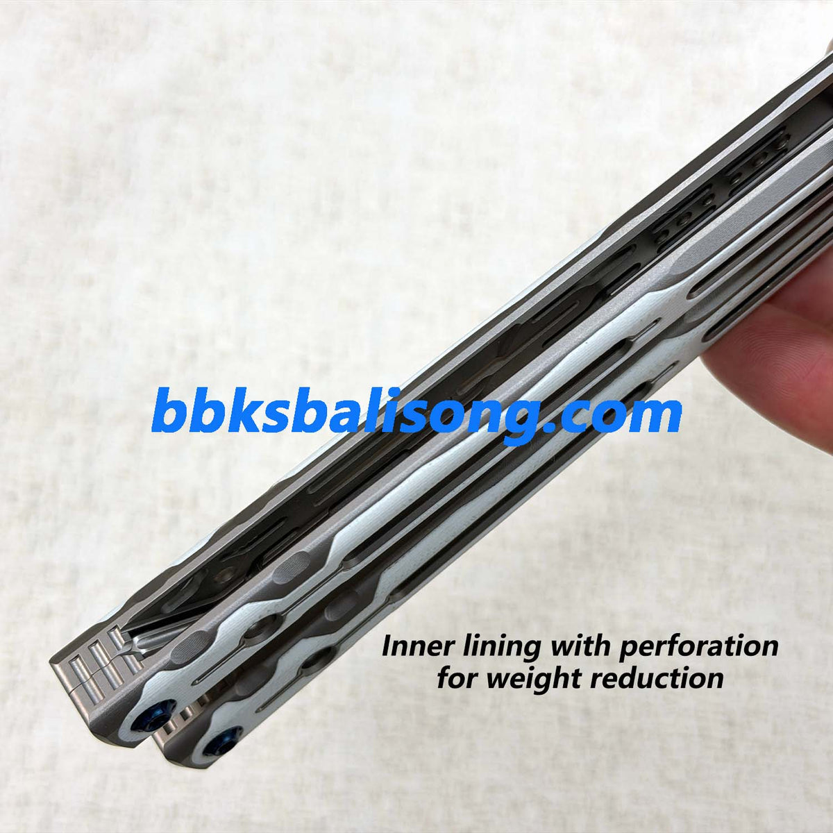 Asgard×Log Lyra Balisong Titanium Sandwich Handle